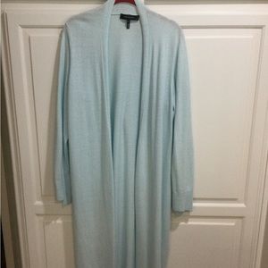 ROBERT RODRIGUES Sweater Duster,Size Large, pastel blue